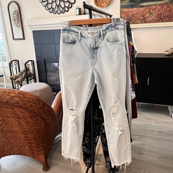 Good American Jeans Womens Size 8/29 Good Classic Indigo120 Distressed Cotton - Picture 16 of 16